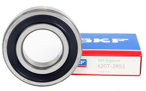 고속 SKF 6207 2RS1 깊은 굴곡 구슬 베어링 내부 차원 35mm 및 최대 오일 속도 11000 R/Min